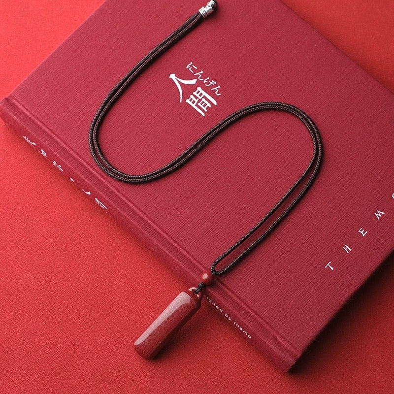 Natural cinnabar no event pendant