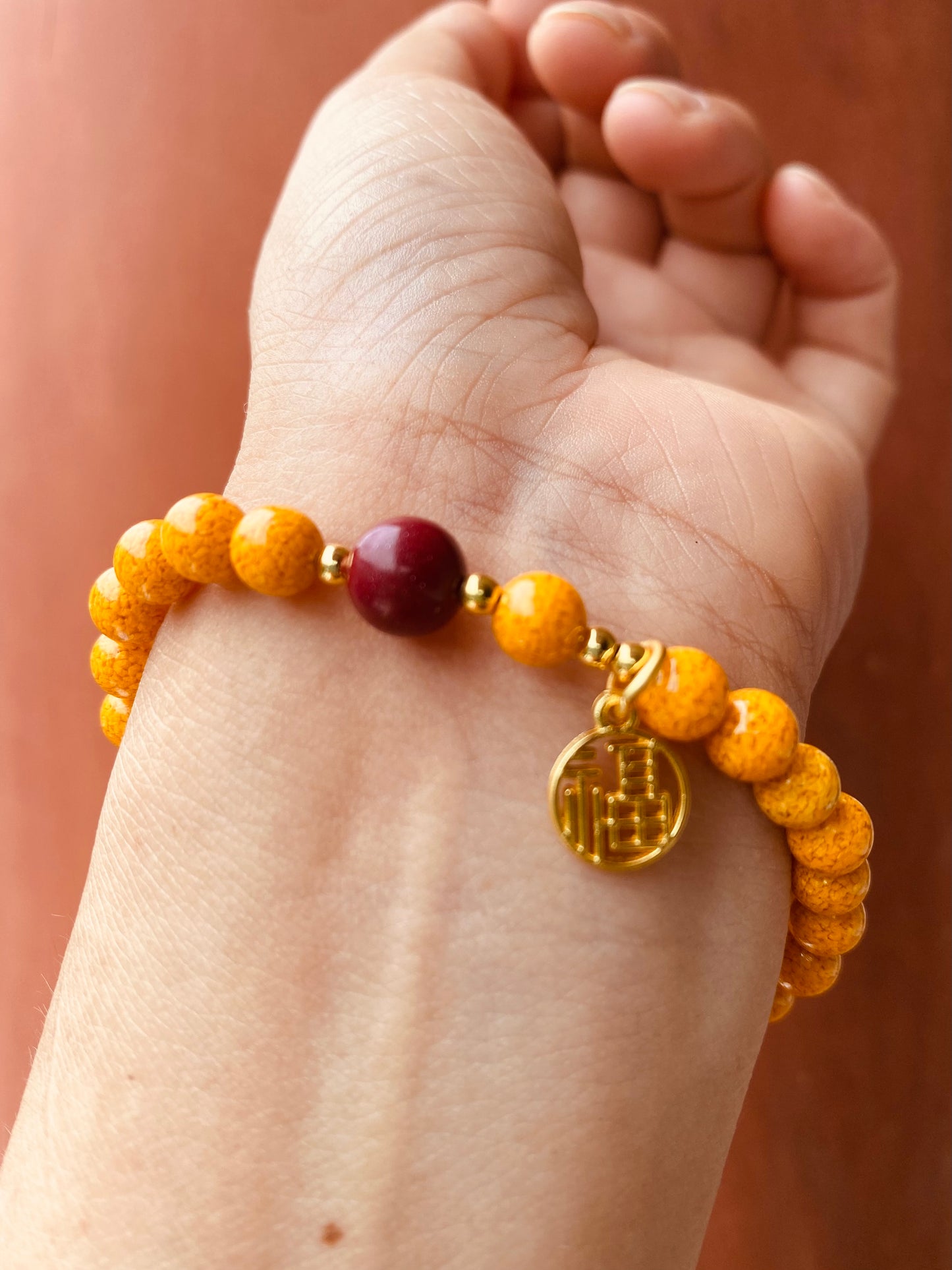 Natural realgar cinnabar braceletđź’•