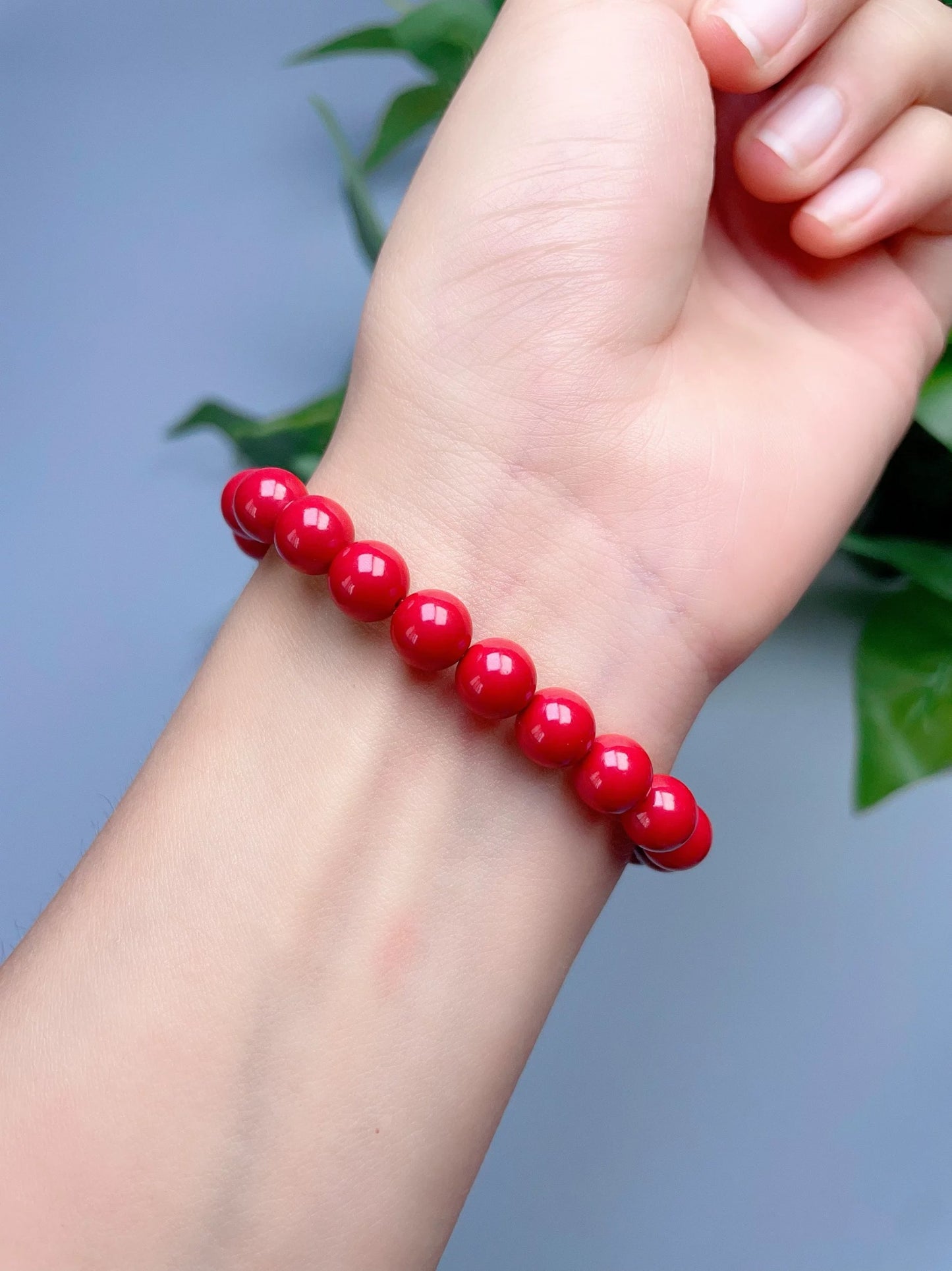 Cinnabar red sand bracelet