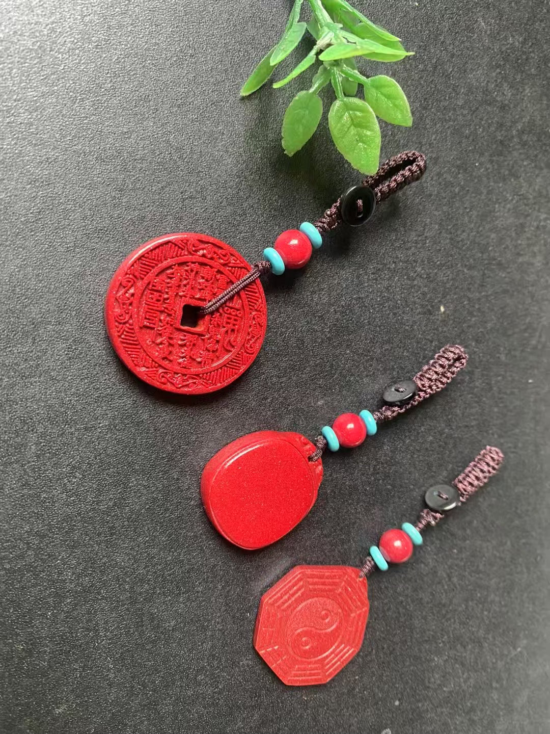 Cinnabar keychain, pendant.
