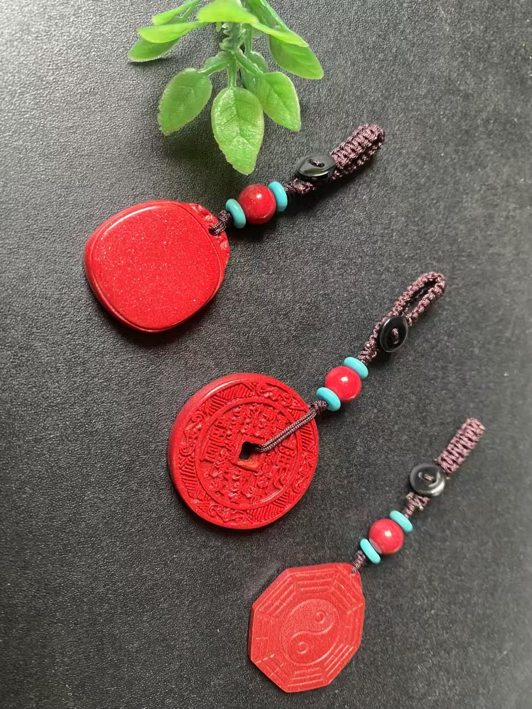 Cinnabar keychain, pendant.