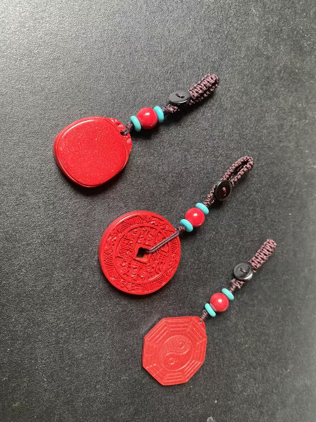 Cinnabar keychain, pendant.