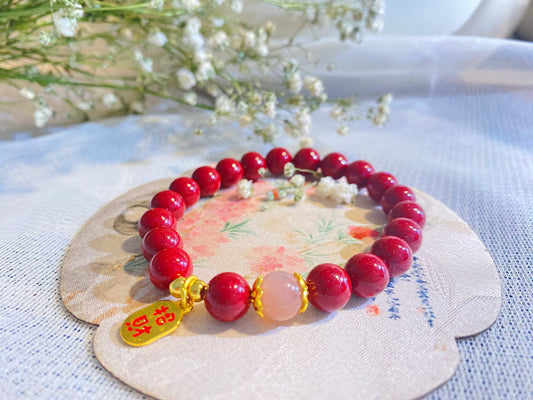 Natural crystal powder sand blessing bracelet