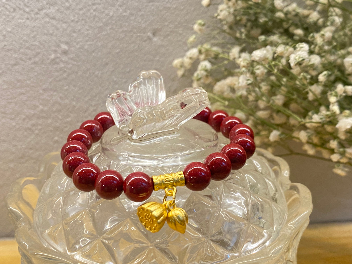 Natural crystal powder sand lotus bracelets