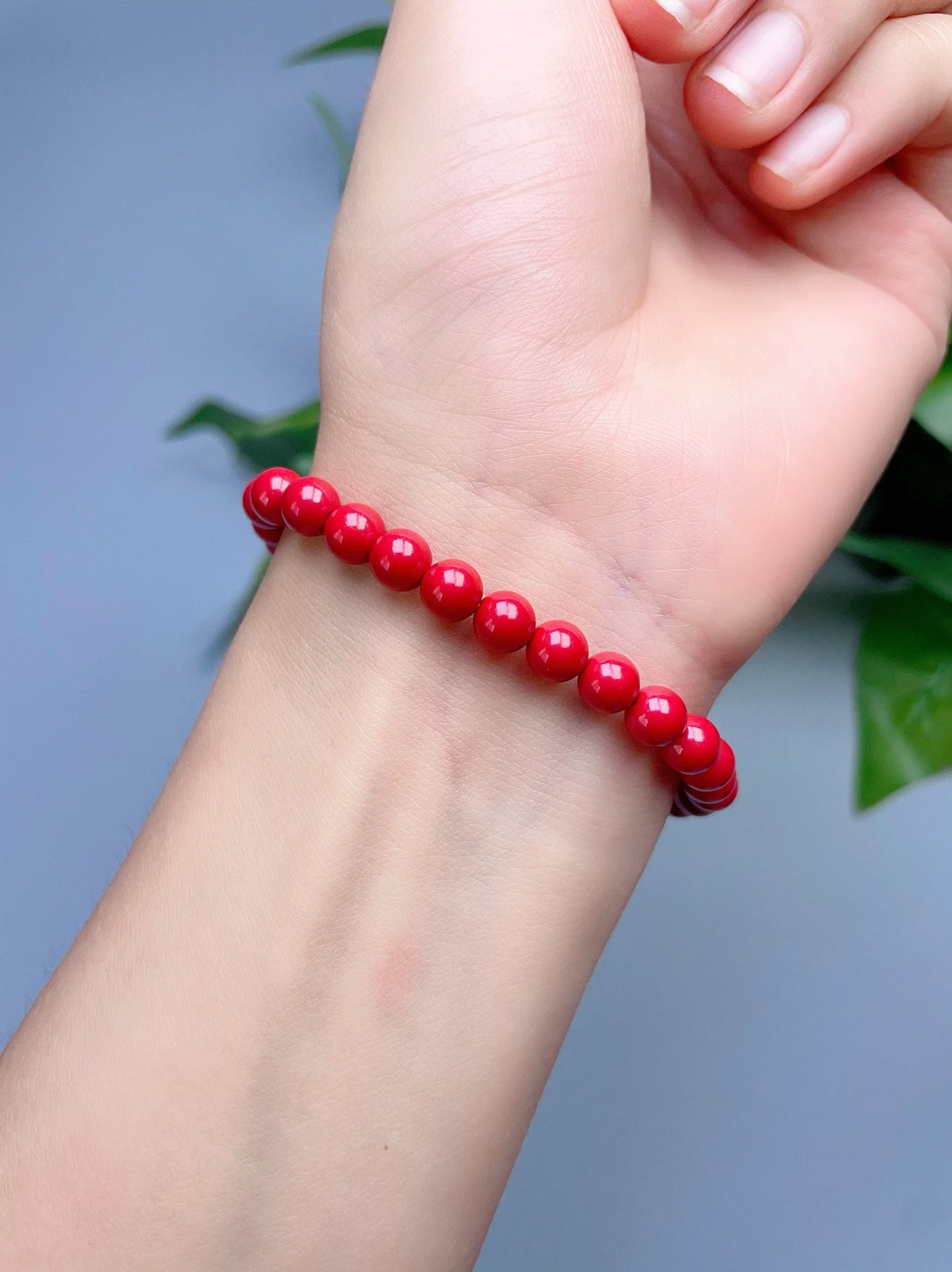 Cinnabar red sand bracelet