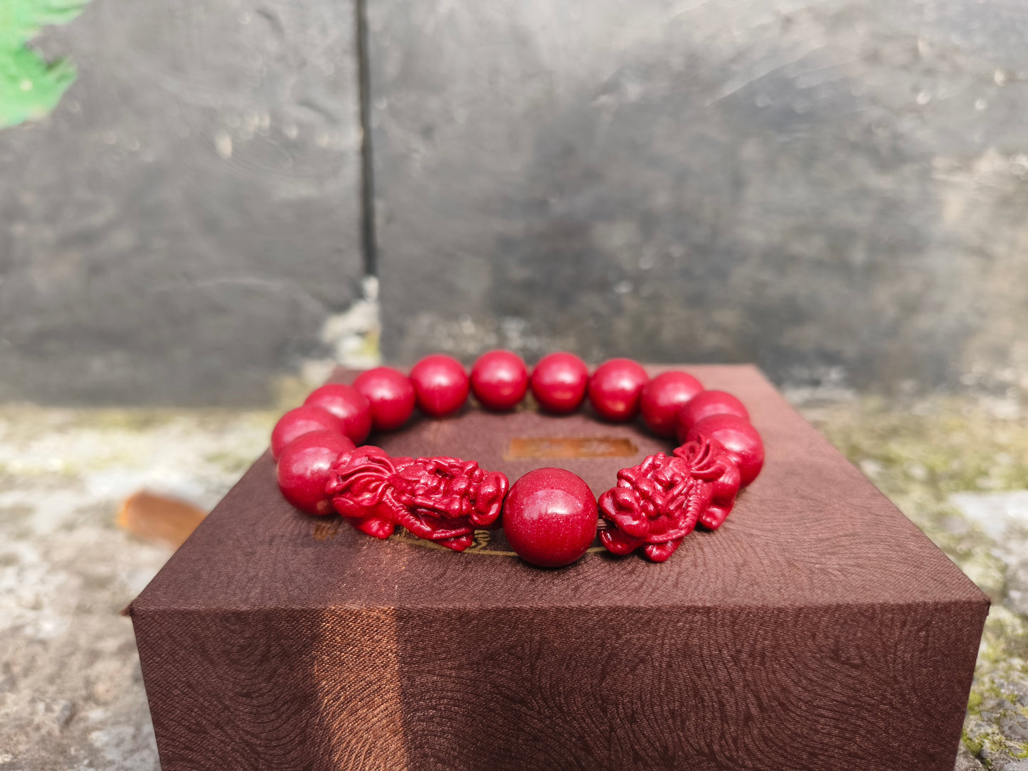 Natural Cinnabar Double Pixiu Bracelet