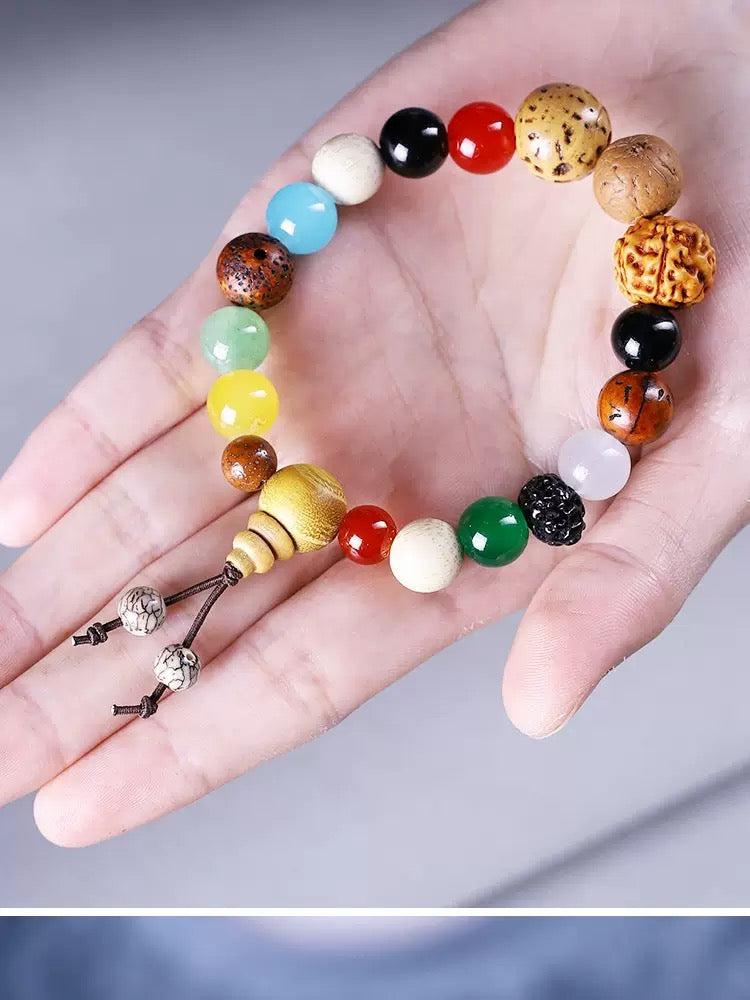 18 seed multi treasure bracelet Bodhi 18 seed 18 seed Buddha bead jewelry Star Moon cultural toys for men and women