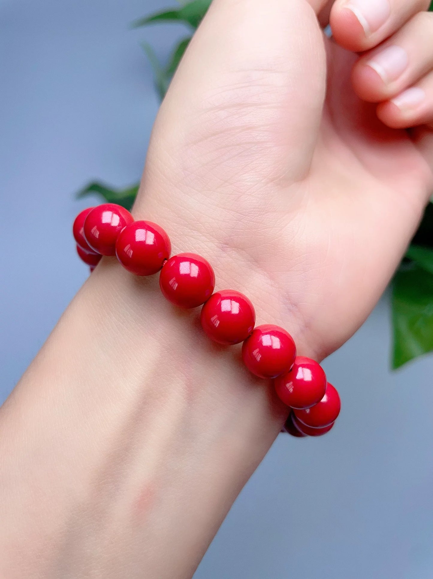 Cinnabar red sand bracelet