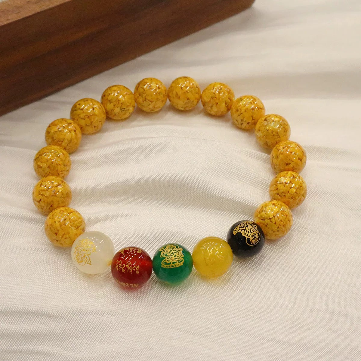 8mm realgar bead five way God of Wealth style for both men and women