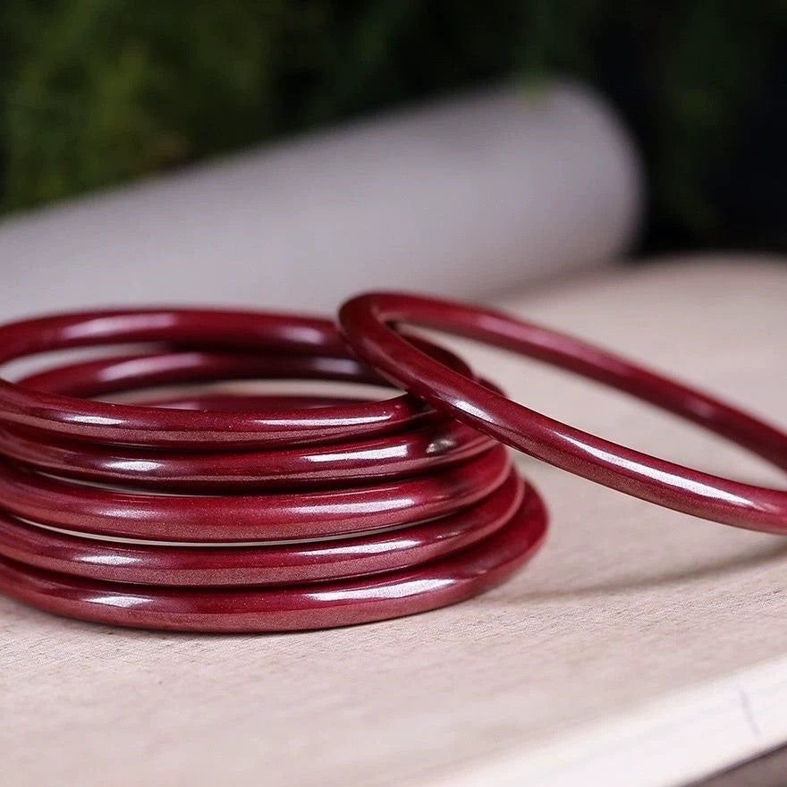 Natural cinnabar fine bracelet，