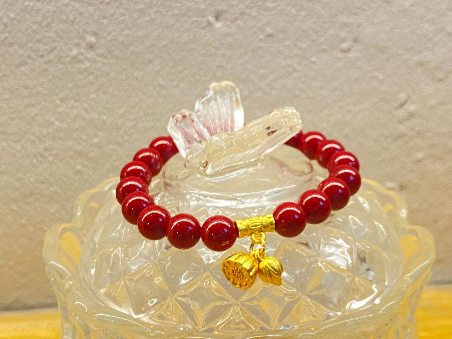 Natural crystal powder sand lotus bracelets