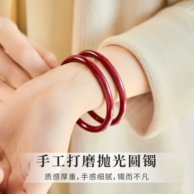 Natural cinnabar fine bracelet，