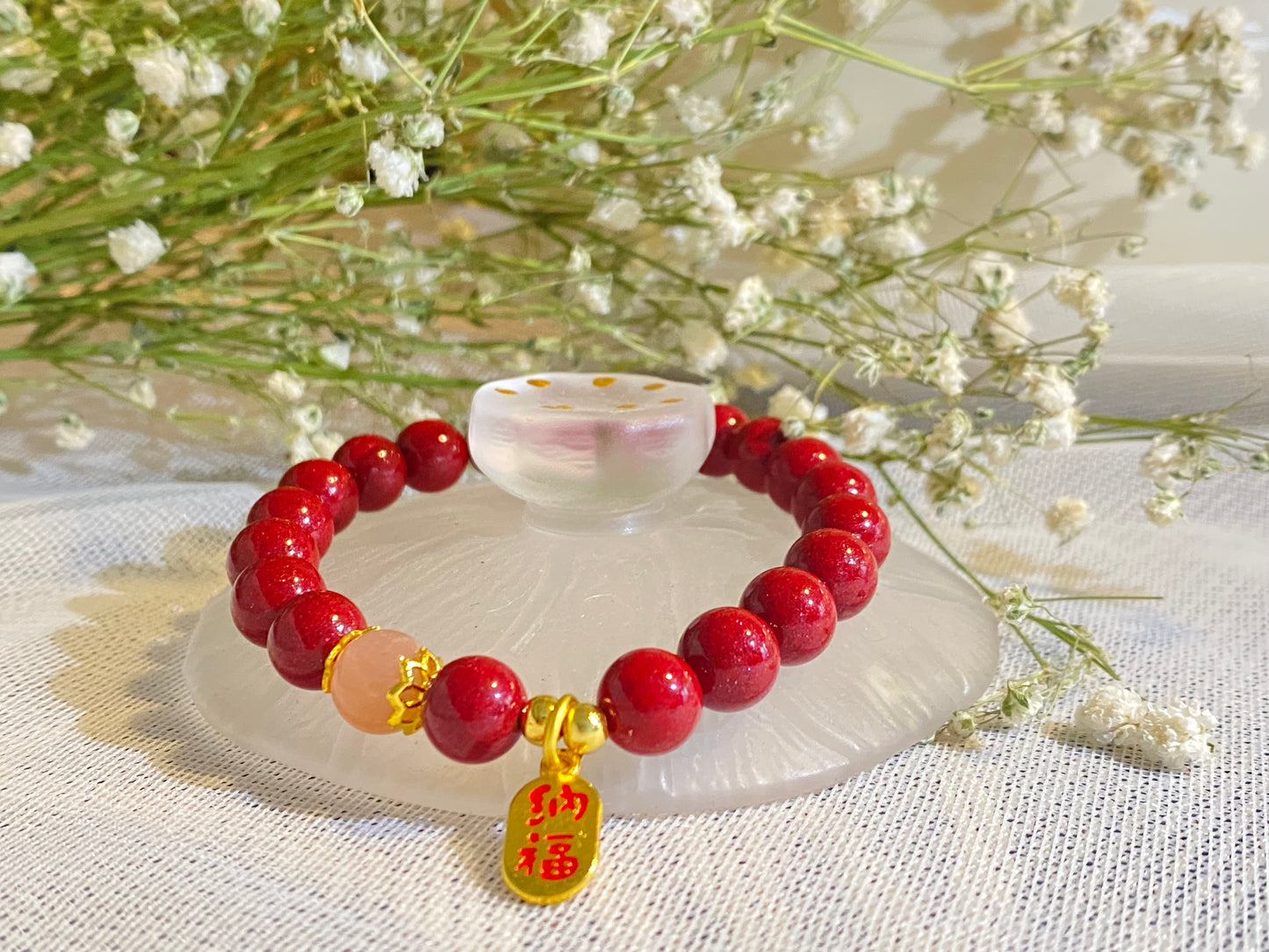 Natural crystal powder sand blessing bracelet