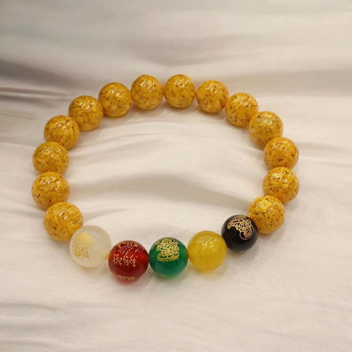 8mm realgar bead five way God of Wealth style for both men and women