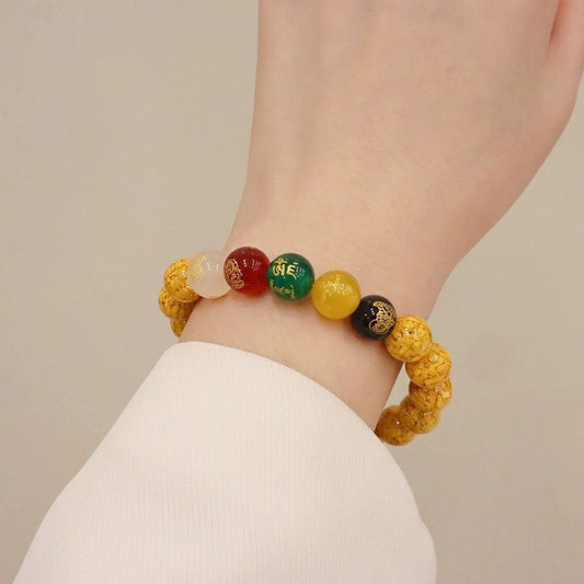 8mm realgar bead five way God of Wealth style for both men and women