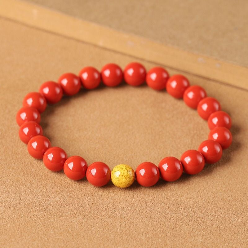 Cinnabar red sand ➕ Xionghuang bead bracelet