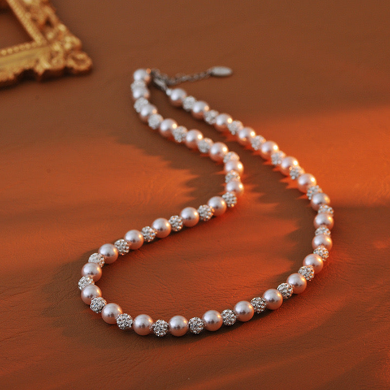 Fashionable design, girl pearl bracelet, female niche temperament, exquisite and dazzling bracelet necklace jewelry set, planet