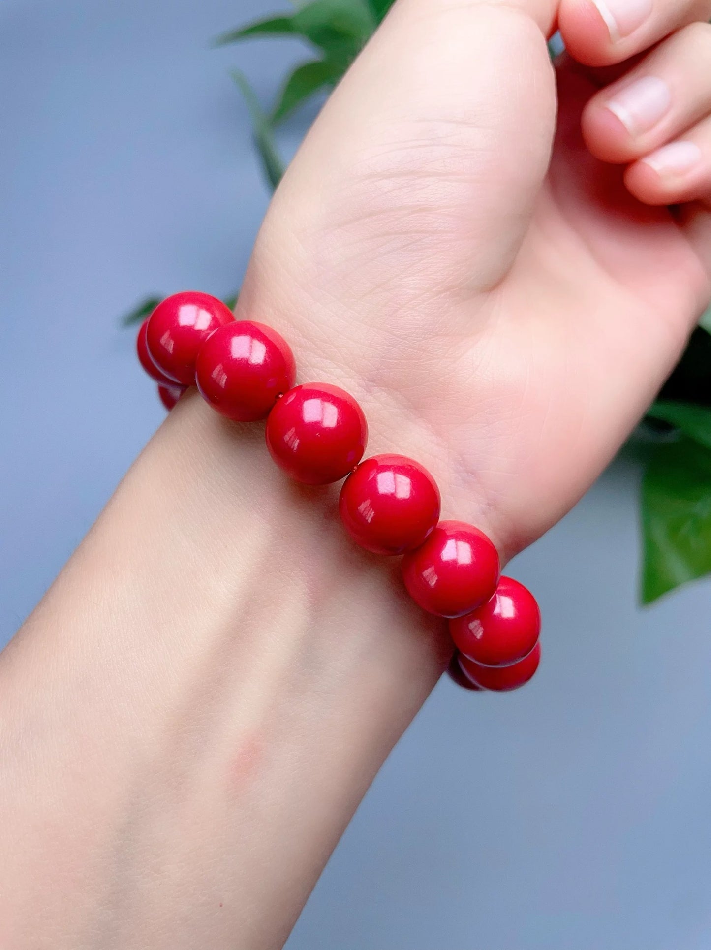 Cinnabar red sand bracelet