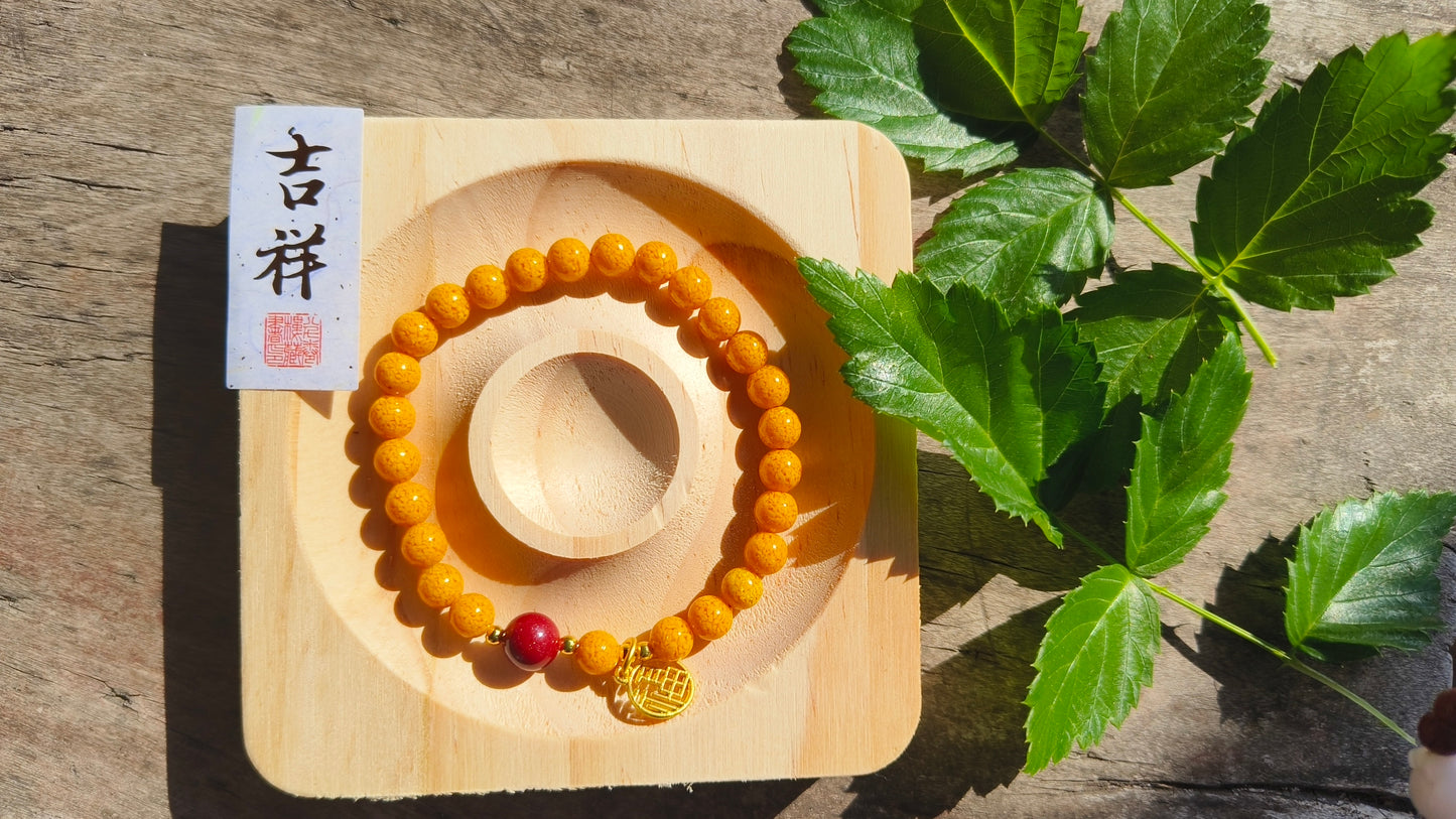 Natural realgar cinnabar bracelet💕