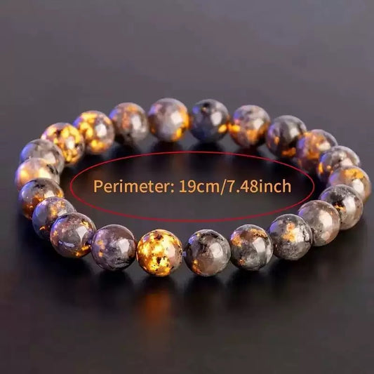 New Style Bracelet Fashion OL Explosive Luminous Natural Flame Stone Solid Color Beaded Bracelet Purple Light Note Luminous