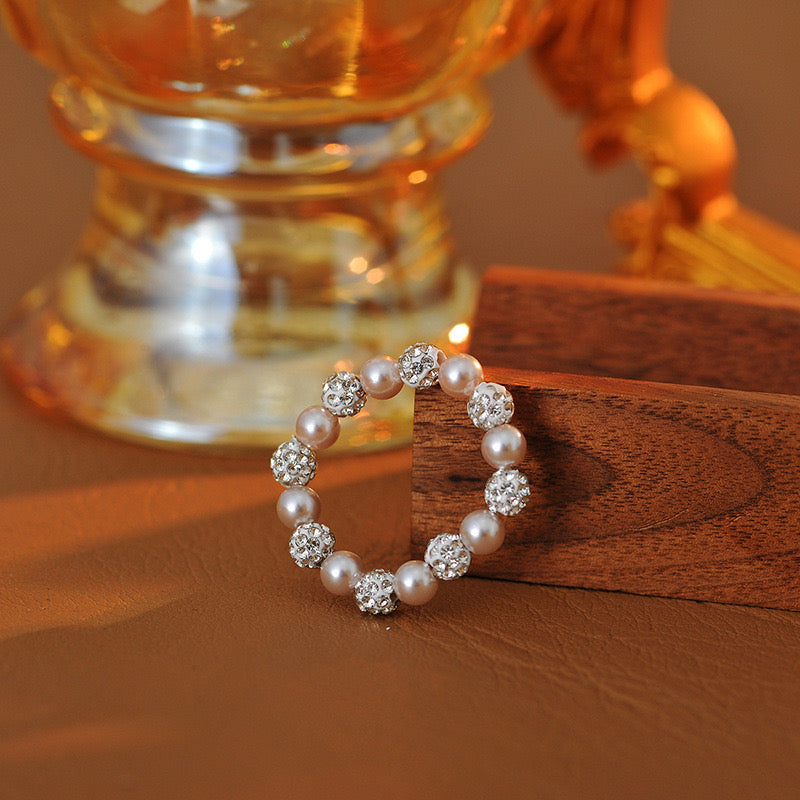 Fashionable design, girl pearl bracelet, female niche temperament, exquisite and dazzling bracelet necklace jewelry set, planet