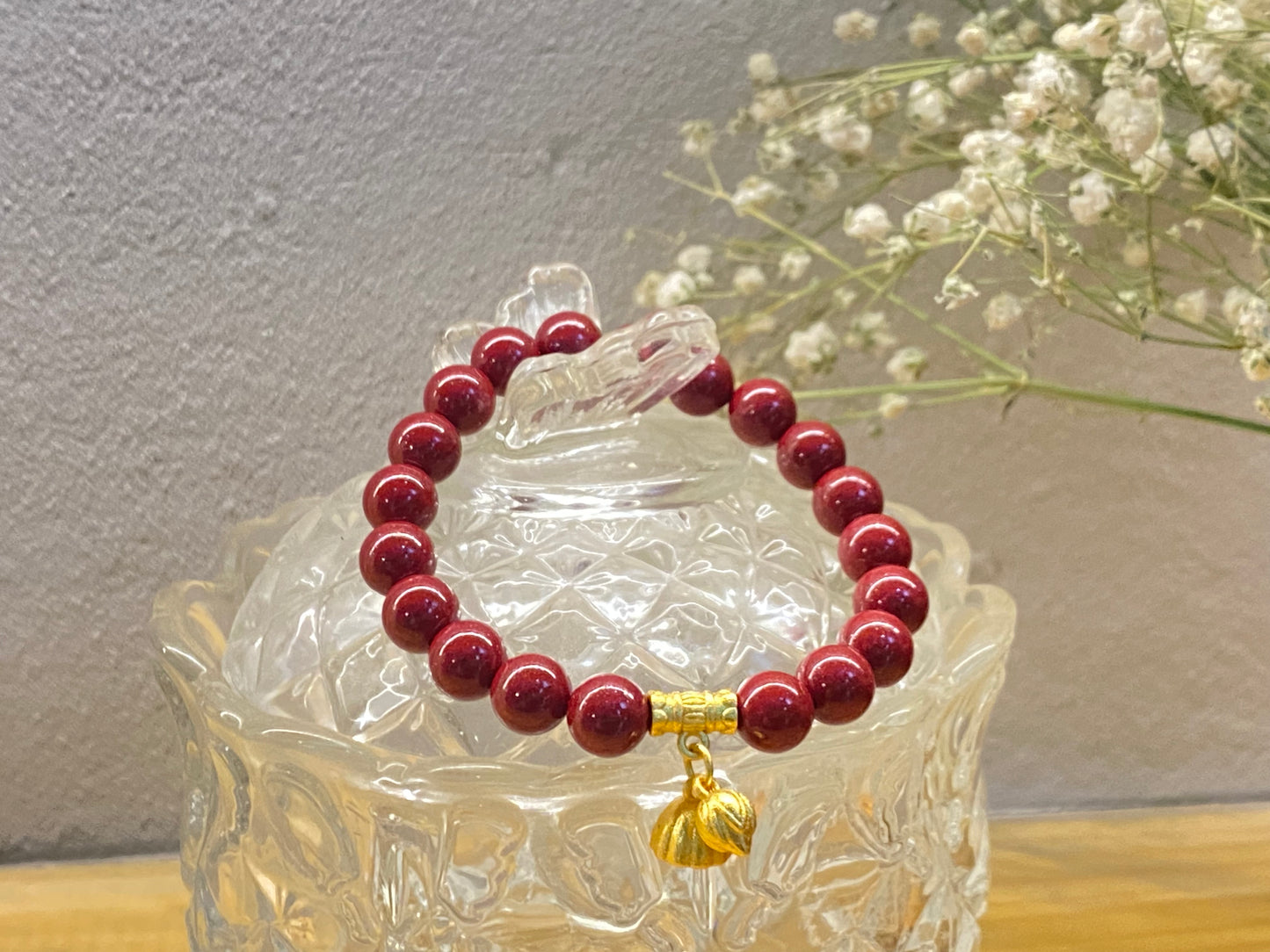 Natural crystal powder sand lotus bracelets