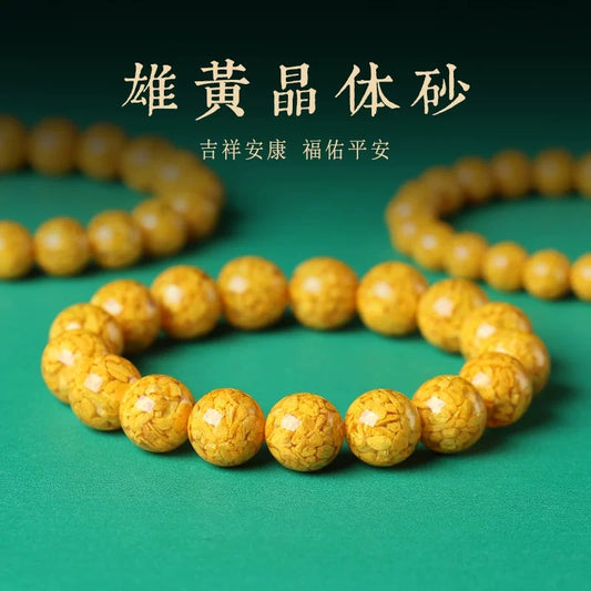 Unisex realgar bracelet, exorcising evil and ensuring safety.