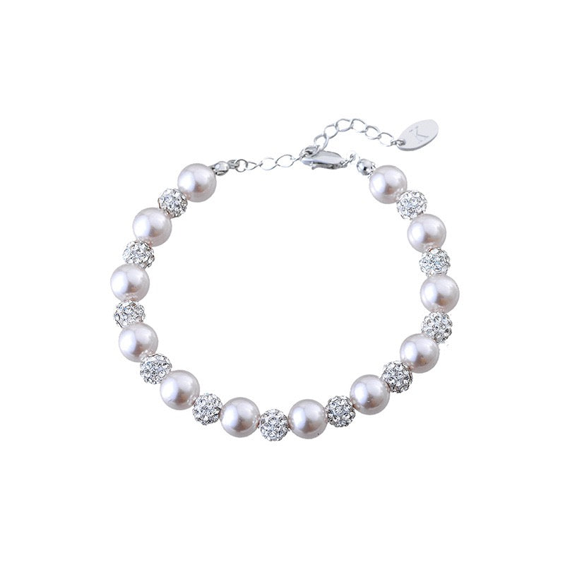 Fashionable design, girl pearl bracelet, female niche temperament, exquisite and dazzling bracelet necklace jewelry set, planet