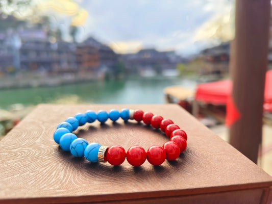 Natural cinnabar red sand bracelets